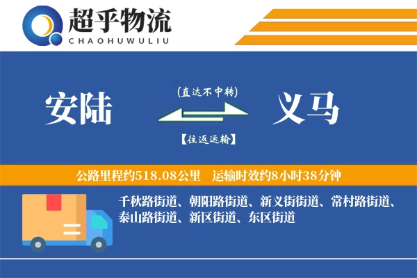 安陆到义马物流专线