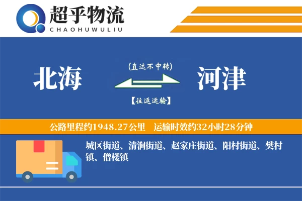 北海到河津物流专线