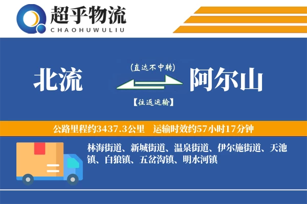 北流到阿尔山物流专线