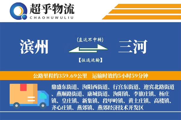 滨州到三河物流专线