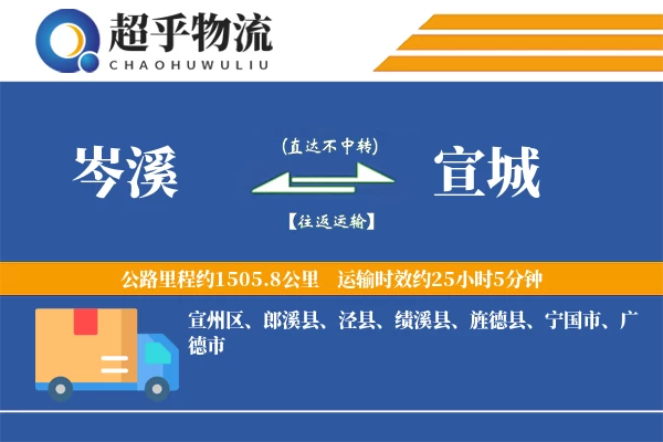 岑溪到宣城物流专线