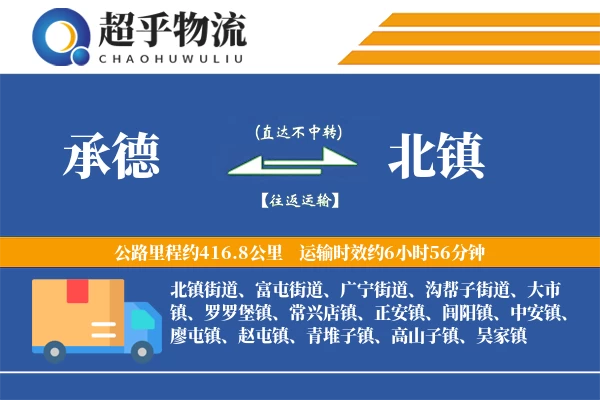 承德到北镇物流专线