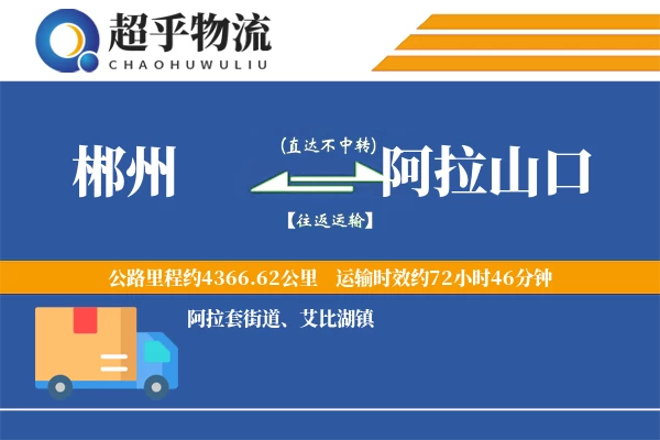 郴州到阿拉山口物流专线