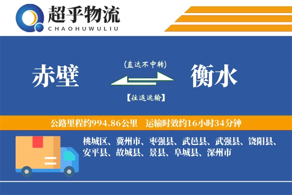 赤壁到衡水物流专线