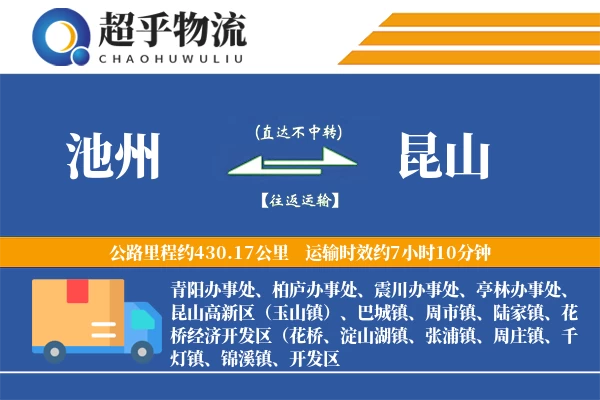 池州到昆山物流专线