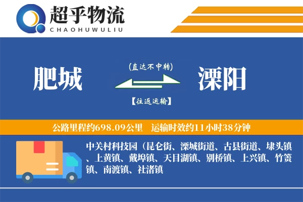 肥城到溧阳物流专线