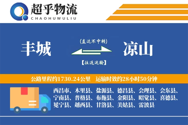 丰城到木里县物流公司