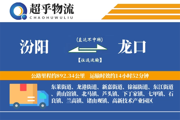 汾阳到龙口物流专线