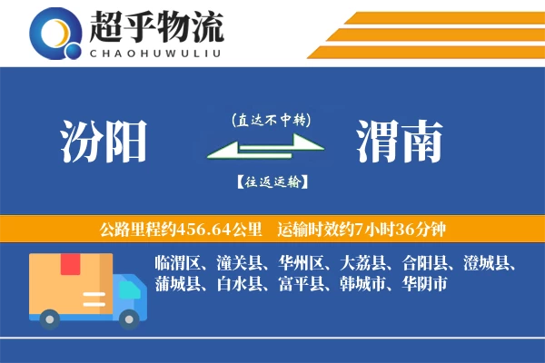 汾阳到白水县物流公司