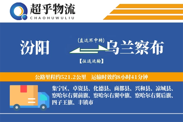 汾阳到化德县物流公司