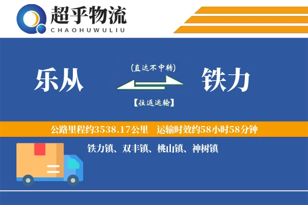 乐从到铁力物流专线