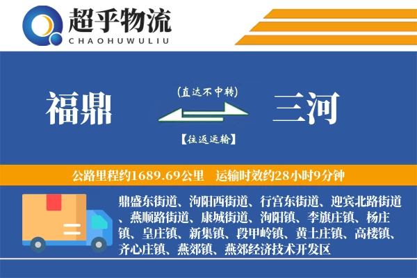 福鼎到三河物流专线