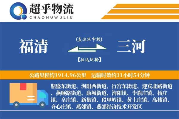 福清到三河物流专线