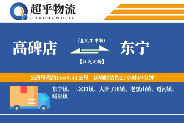 高碑店到东宁物流专线