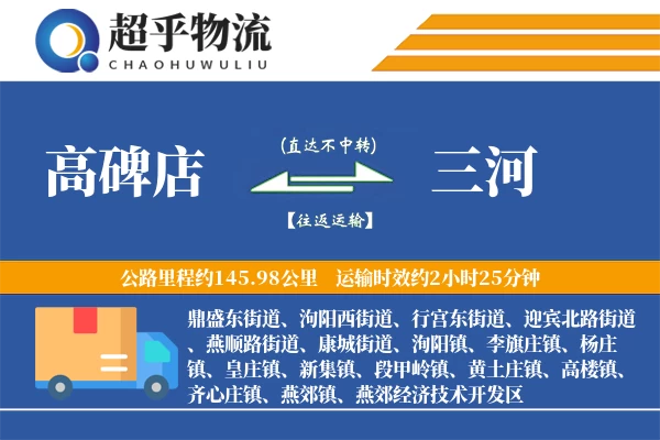 高碑店到三河物流专线