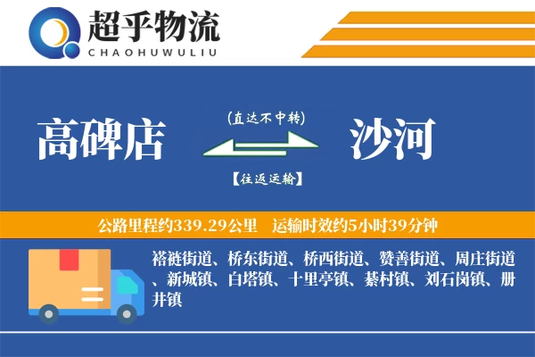 高碑店到沙河物流专线