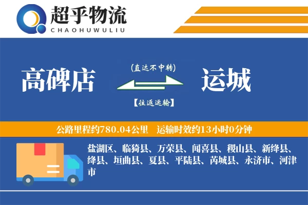 高碑店到平陆县物流公司