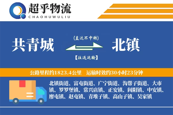 共青城到北镇物流专线