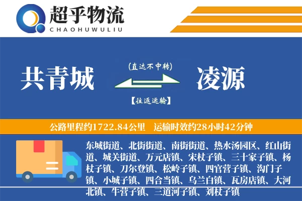 共青城到凌源物流专线