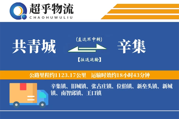 共青城到辛集物流专线