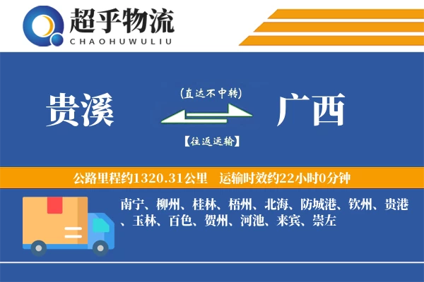 贵溪到广西物流专线