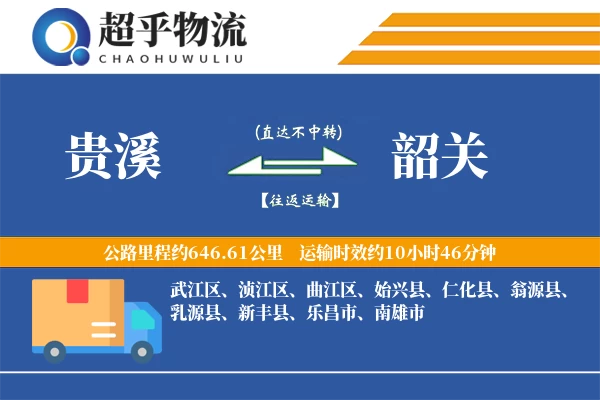 贵溪到始兴县物流公司