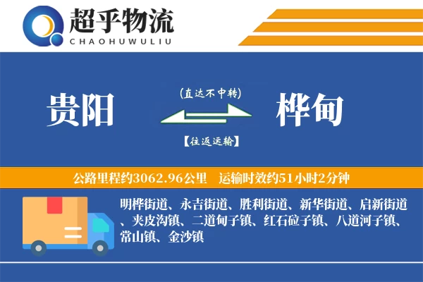 贵阳到桦甸物流专线