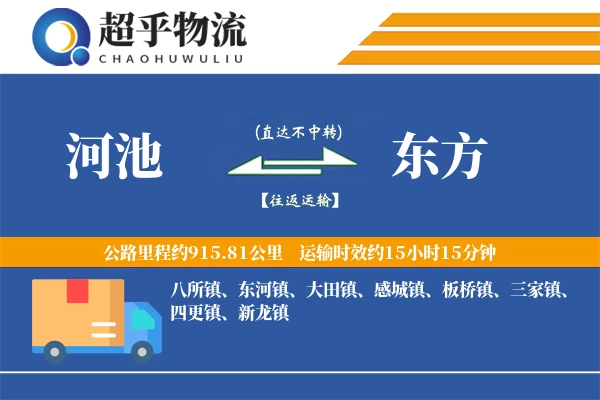 河池到东方物流专线