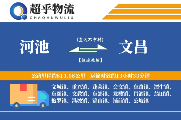 河池到文昌物流专线