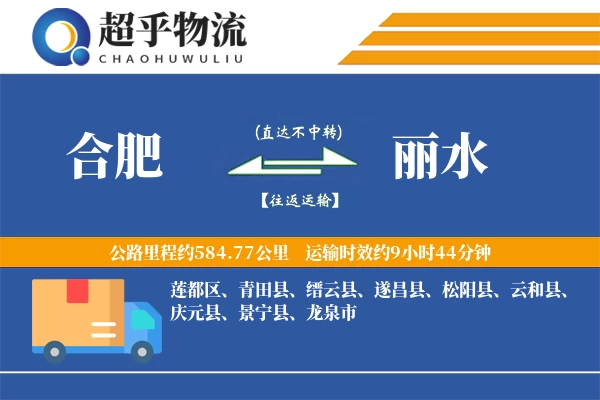 合肥到缙云县物流公司