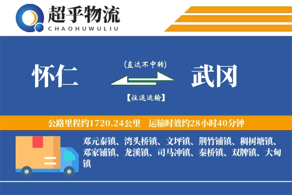 怀仁到武冈物流专线