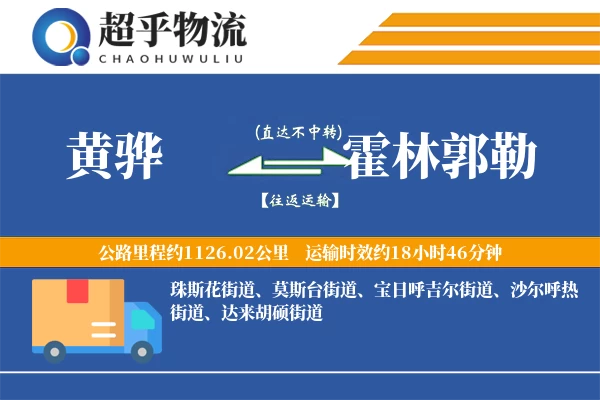 黄骅到霍林郭勒物流专线