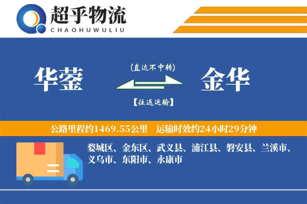 华蓥到金华物流专线