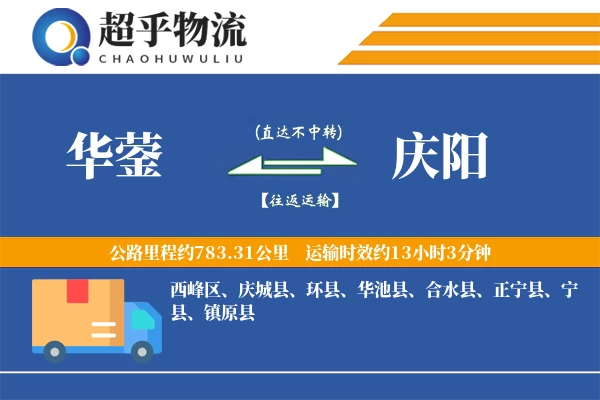 华蓥到庆阳物流专线