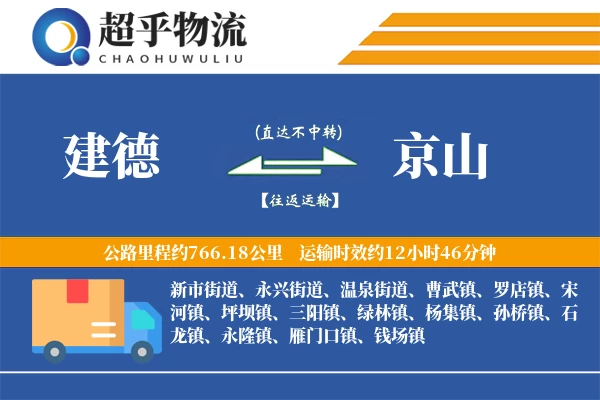 建德到京山物流专线