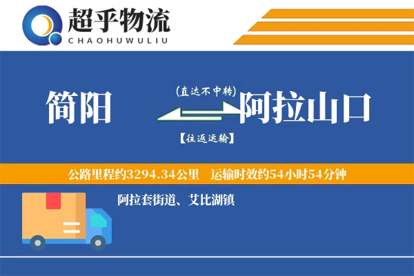 简阳到阿拉山口物流专线