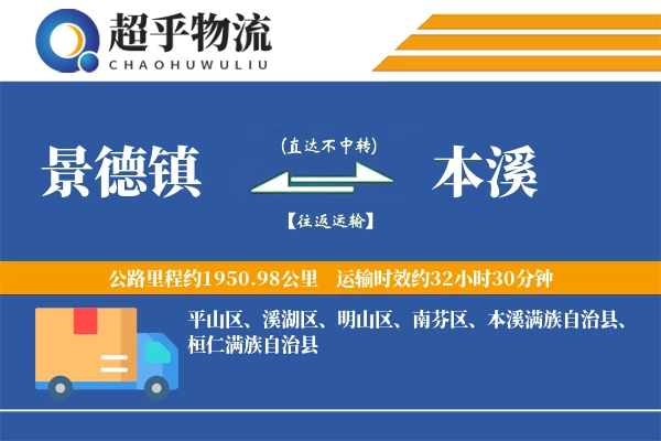 景德镇到本溪物流专线