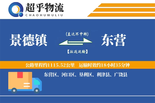 景德镇到东营物流专线