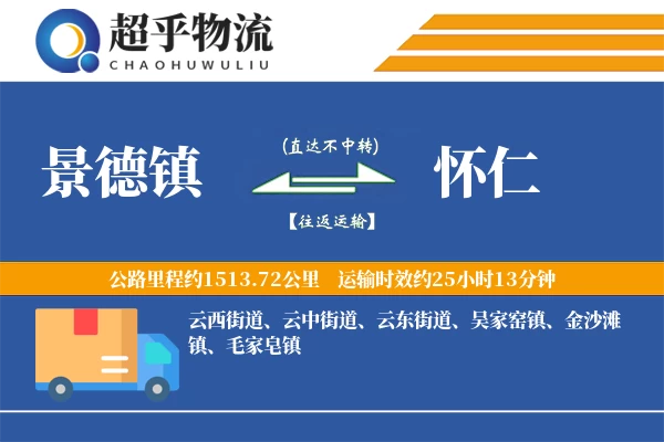 景德镇到怀仁物流专线