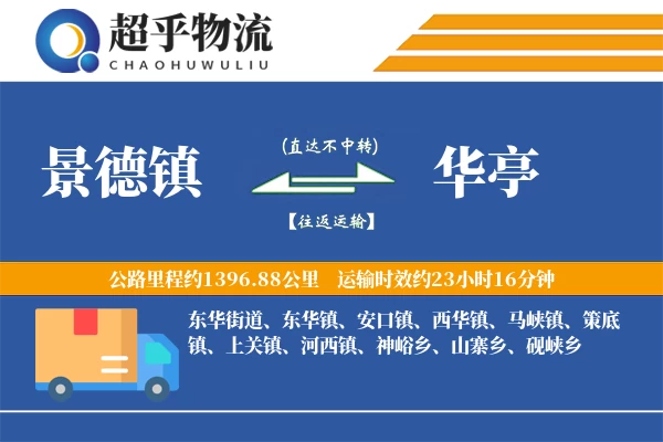 景德镇到华亭物流专线