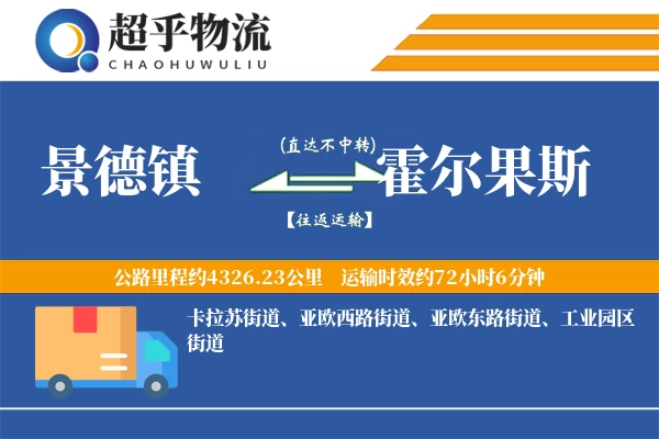 景德镇到霍尔果斯物流专线