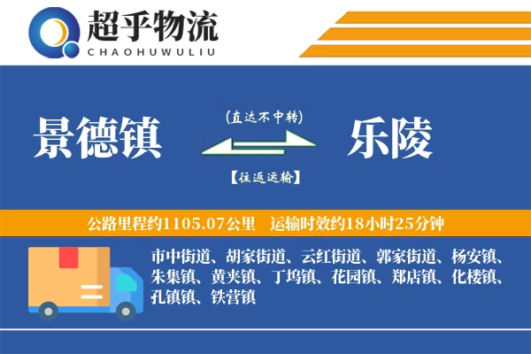 景德镇到乐陵物流专线