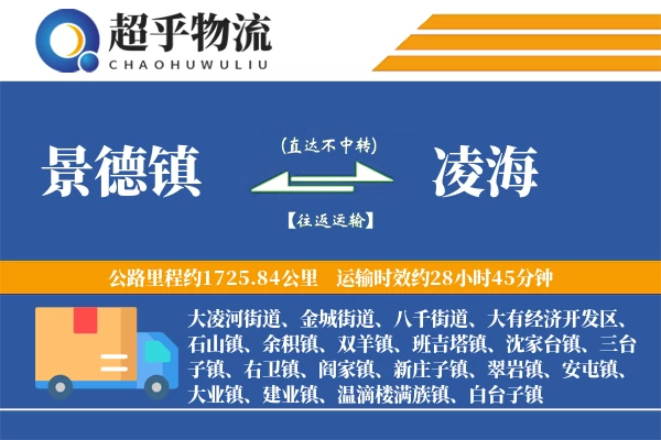 景德镇到凌海物流专线