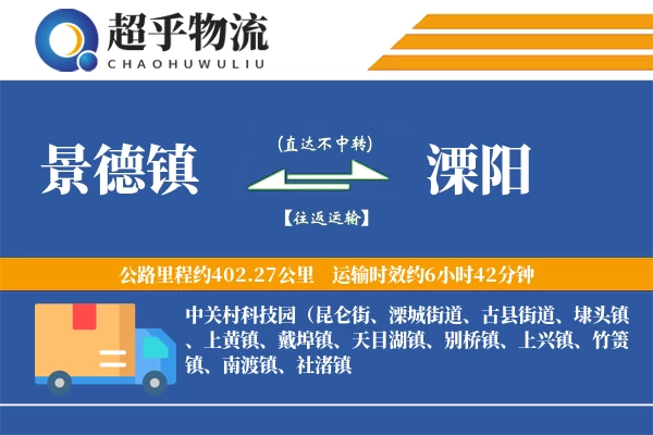 景德镇到溧阳物流专线