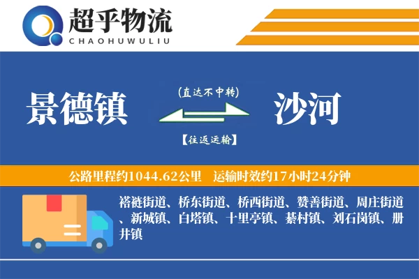 景德镇到沙河物流专线