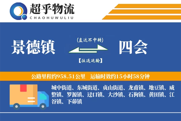 景德镇到四会物流专线