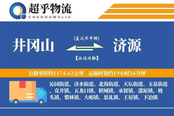 井冈山到济源物流专线