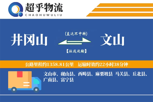 井冈山到麻栗坡县物流公司