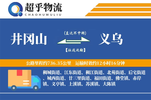 井冈山到义乌物流专线