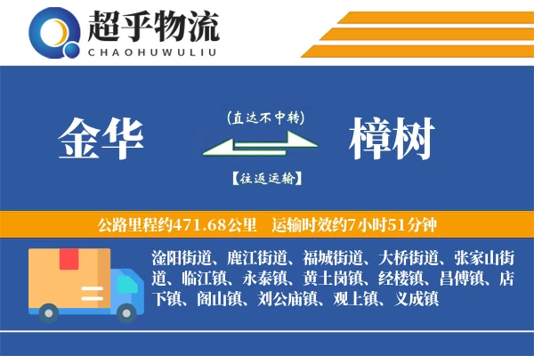 金华到樟树物流专线